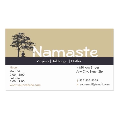 Yoga Business Card Class Pass