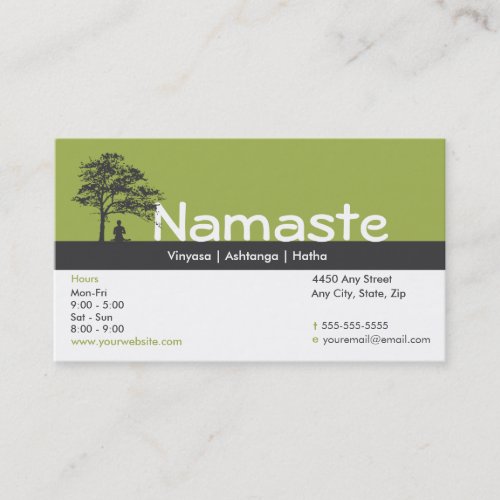 Yoga Business Card Class Pass