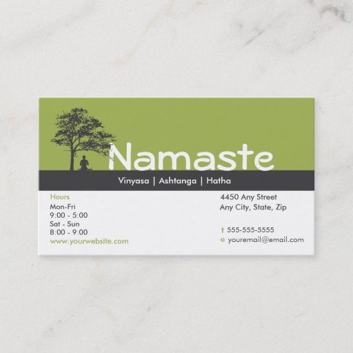 Customizable Yoga Business Card Class Pass