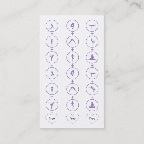 Yoga Business Card Class Pass