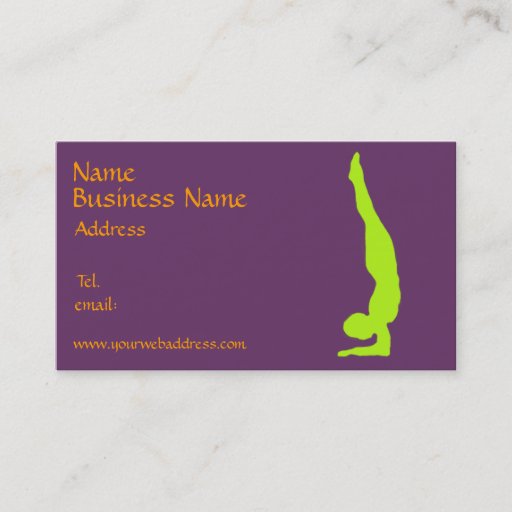 Customizable yoga business card fully customizable