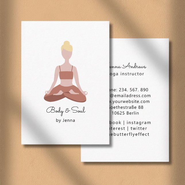  Yoga Business Card Visitenkarte (Yoga Reiki Wellness Meditation Business Card)
