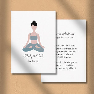  Yoga Business Card Visitenkarte