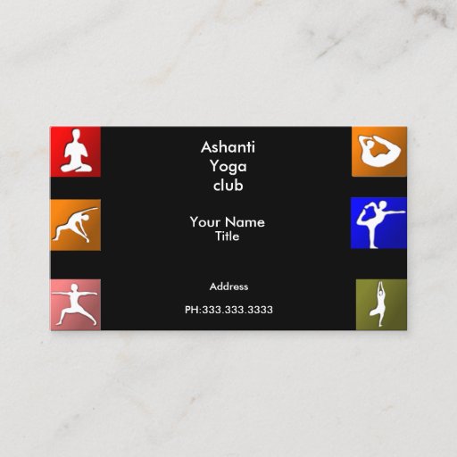Customizable Yoga Business Cards