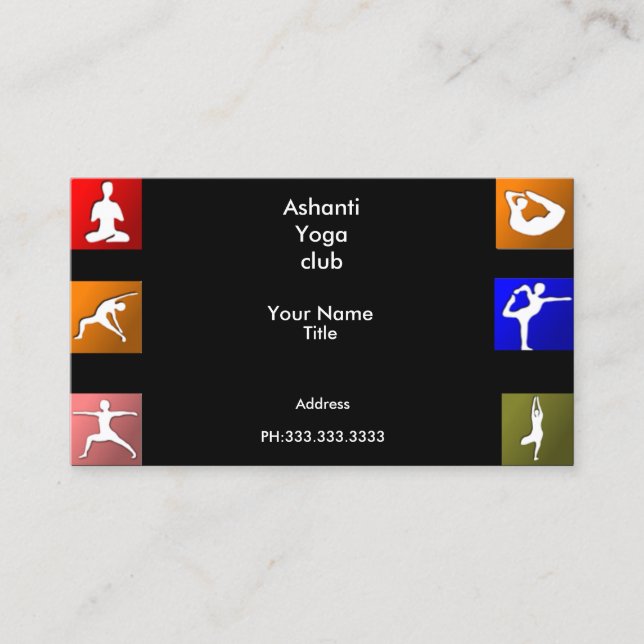 Yoga Business Cards (Front)