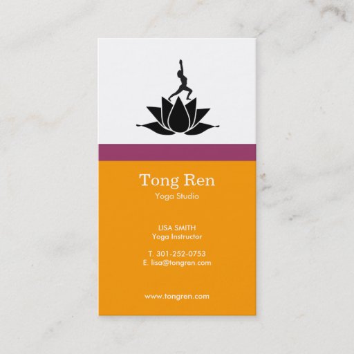 Customizable Yoga Business Cards