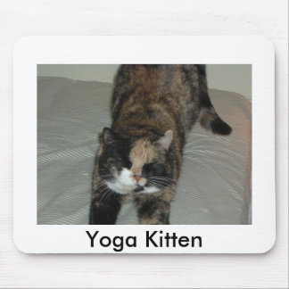 Yoga Calico Cat Mouse Pad