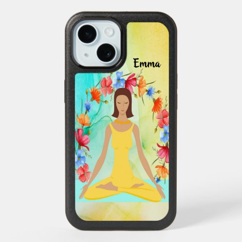 Yoga Case Design in Yellow iPhone 15
