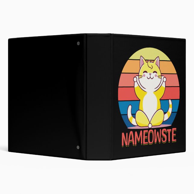 Yoga cat 3 ring binder (Background)