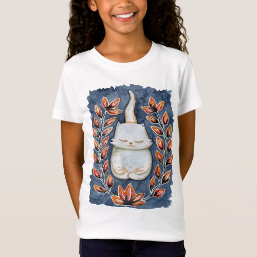 Yoga Cat Kids T_shirt