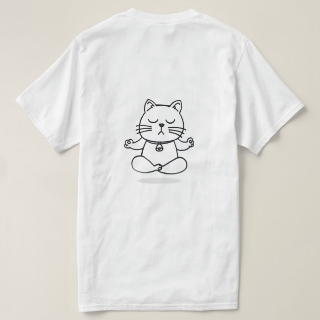 yoga cat-meditation T-Shirt (Design Back)