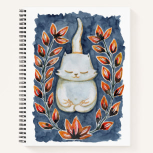 Yoga Cat Spiral Notebook