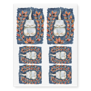 Yoga Cat Temporary Tattoos