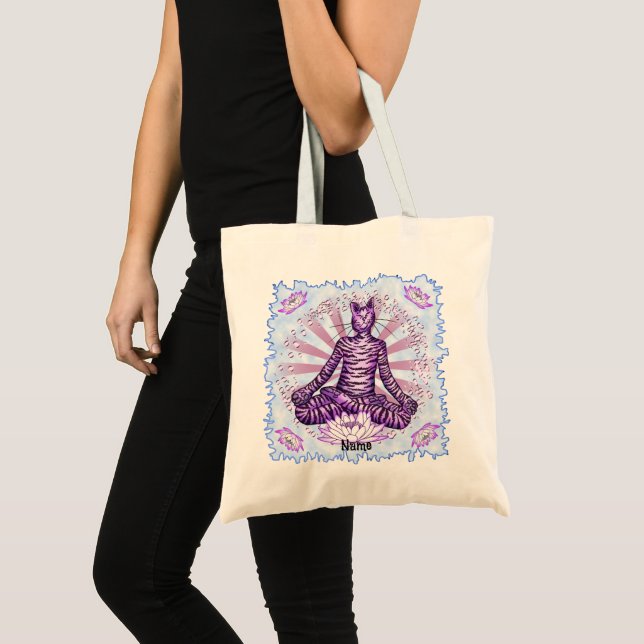 Yoga Cat Tote Bag (Front (Product))