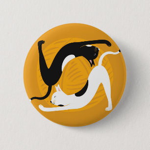 Yoga Cats Button