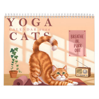 Yoga Cats Calendar 2026