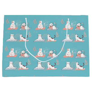 Yoga Cats Large Gift Bag