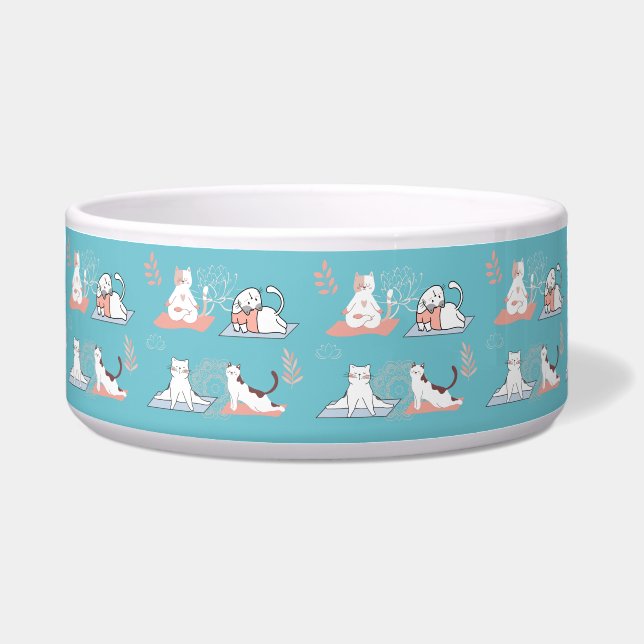 Yoga Cats Lotus Bowl (Front)