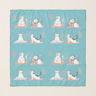 Yoga Cats Lotus Scarf