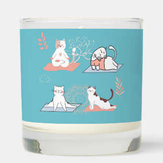 Yoga Cats Lotus Scented Candle