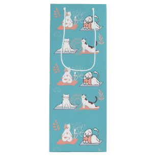 Yoga Cats Wine Gift Bag