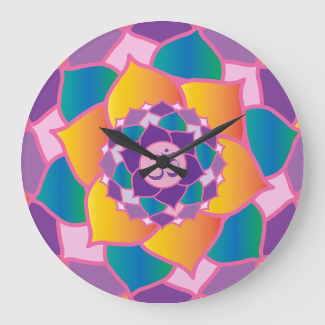 Yoga Center or Yoga Club Large Clock (Front)
