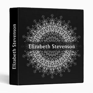 Yoga Center, yoga, sports, mandala 3 Ring Binder