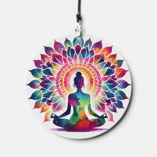 Yoga Chakra Lotus Colorful Design Wind Chime