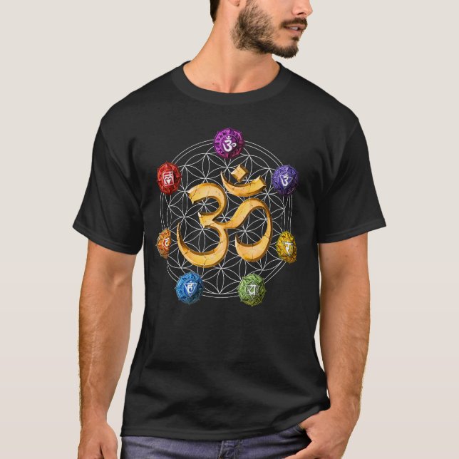 Yoga Chakra Symbols  T-Shirt (Front)