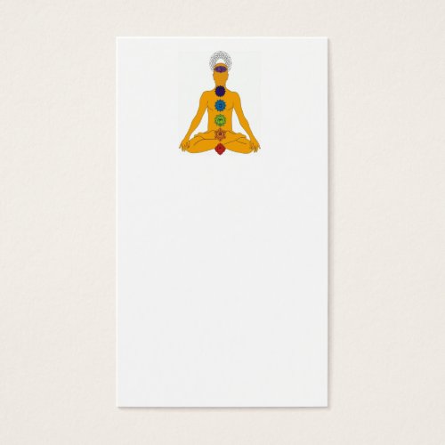 yoga chakras business card template