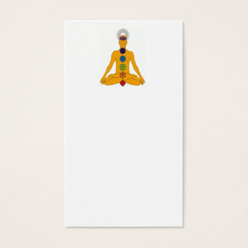 Customizable yoga chakras business card template
