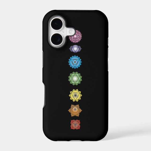 yoga chakras iphone case (Back)