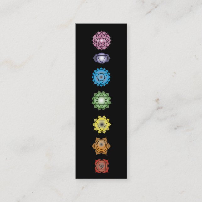 yoga chakras mini business card (Front)