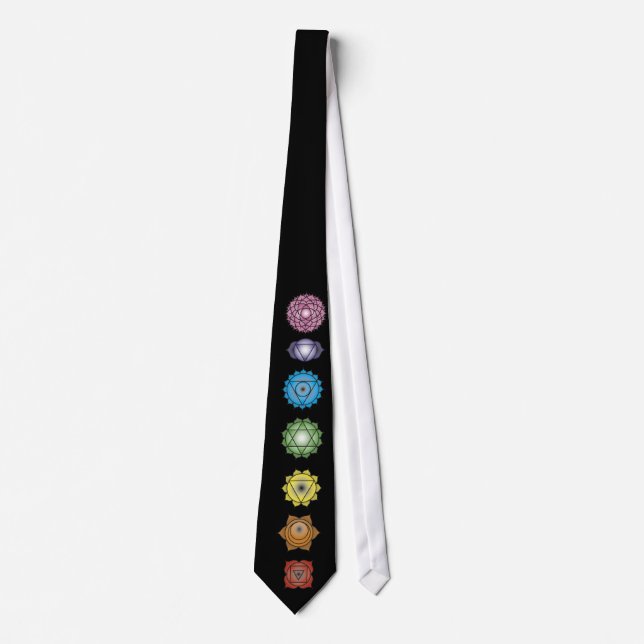 yoga chakras neck tie (Front)