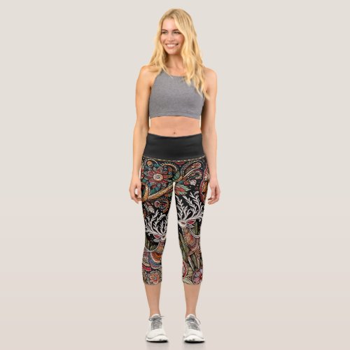 Yoga ChicHigh_Waisted Capris with Traditional