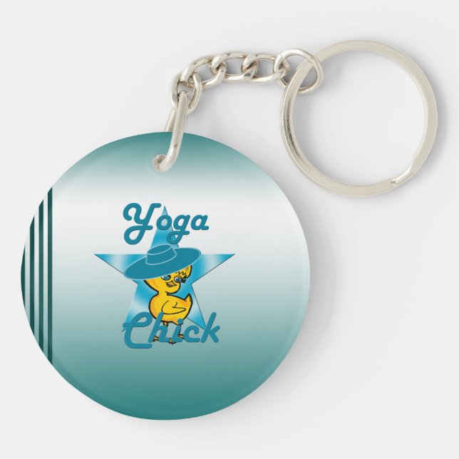 Yoga Chick #7 Keychain (Back)