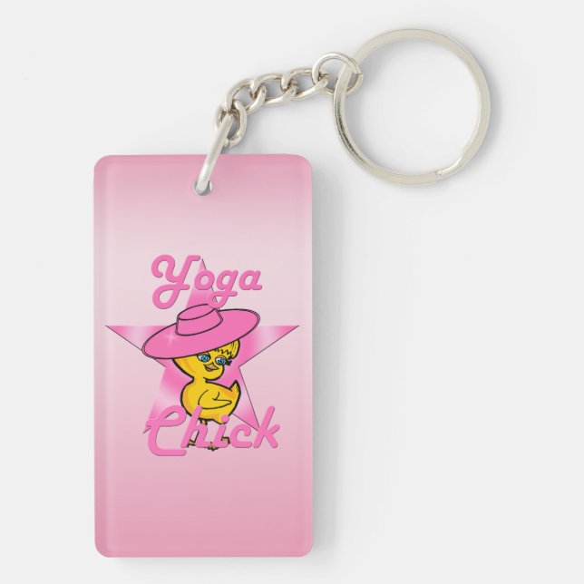 Yoga Chick #8 Keychain (Back)