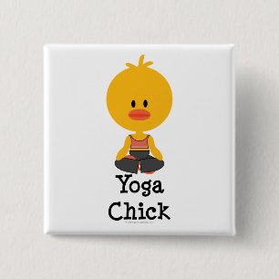 Yoga Chick Button