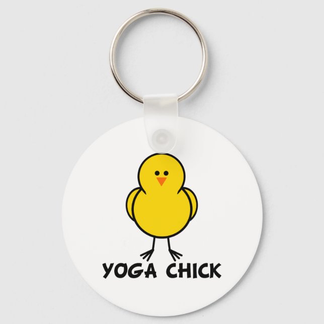Yoga Chick Keychain (Front)