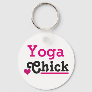Yoga Chick Keychain