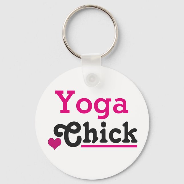 Yoga Chick Keychain (Front)