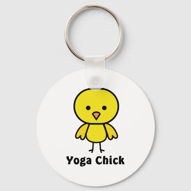 Yoga Chick Keychain (Front)