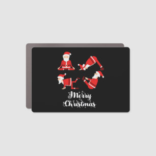 Yoga Christmas Fitness Car Magnet