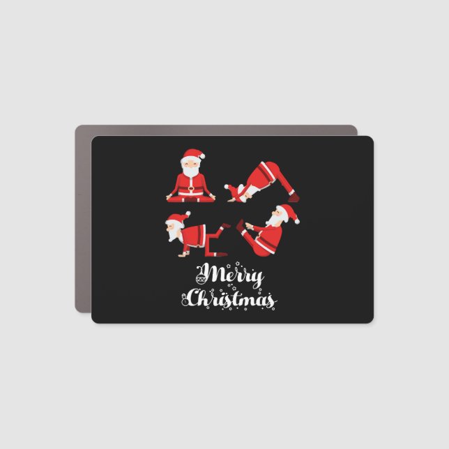 Yoga Christmas Fitness Car Magnet (Front)