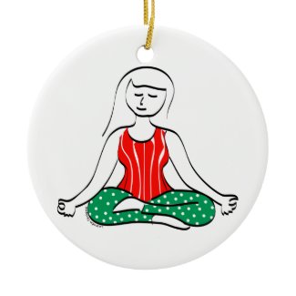 Yoga Christmas Ornament