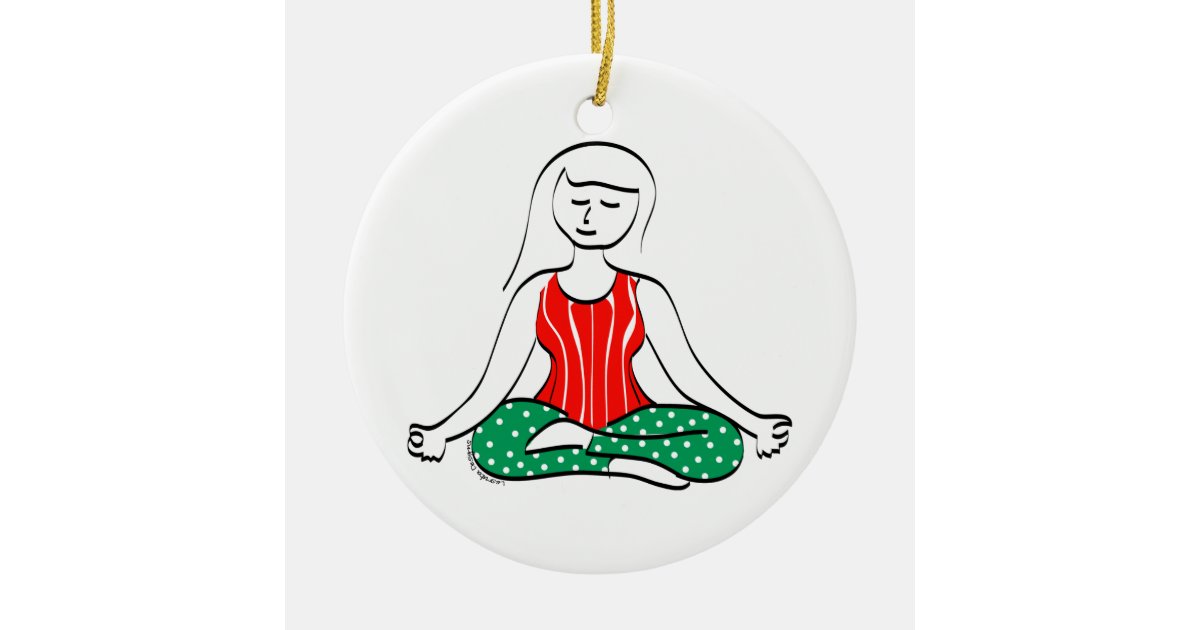 Yoga Christmas Ornament | Zazzle