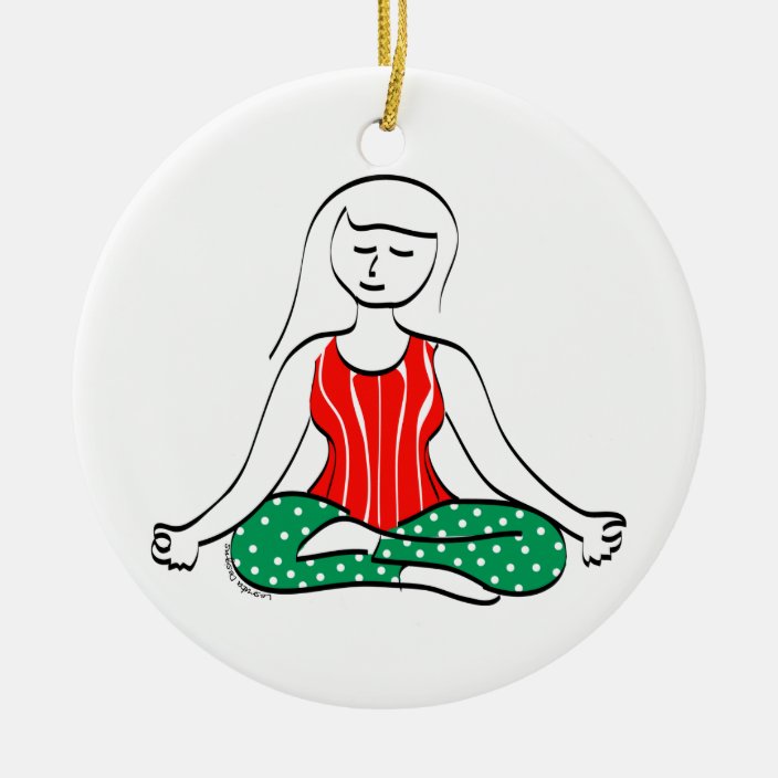 Yoga Christmas Ornament | Zazzle.com