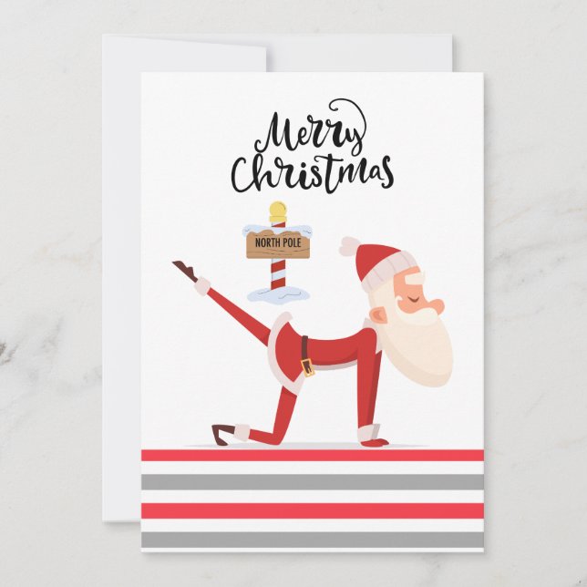 Yoga Christmas Santa Claus posing Yoga Holiday (Front)