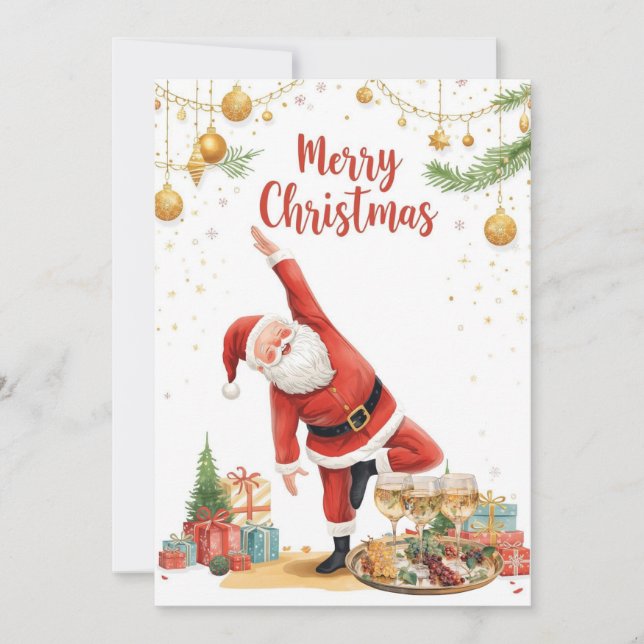 Yoga Christmas Santa Claus posing Yoga Holiday (Front)