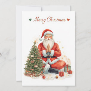 Yoga Christmas Santa Claus posing Yoga Holiday